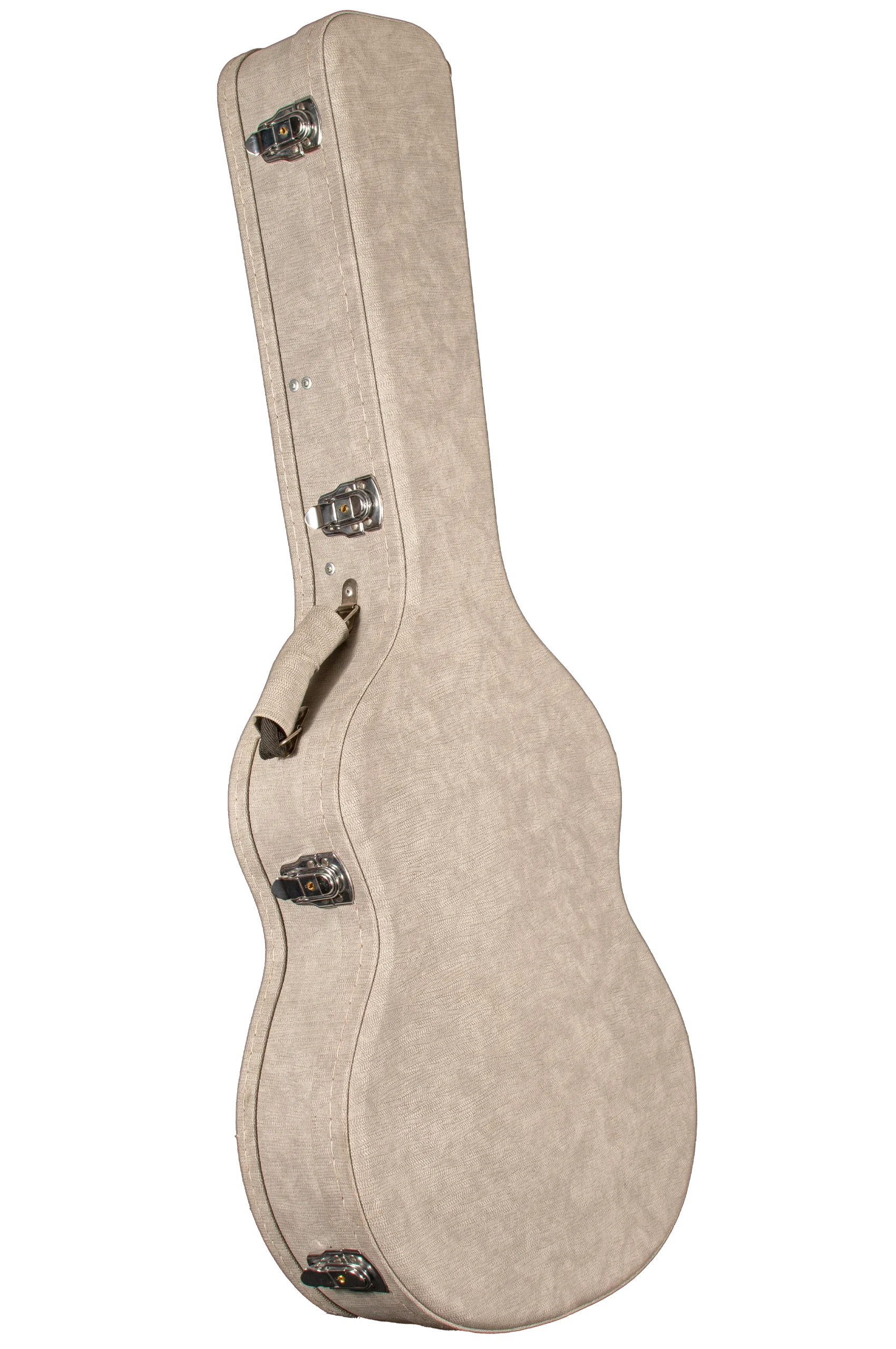 هاردکیس گیتار کلاسیک ایکات کیس طوسی روشن با پوشش داخلی آبی روشن A5C-S1-14-11 — نمای روبرو (کیس بسته)